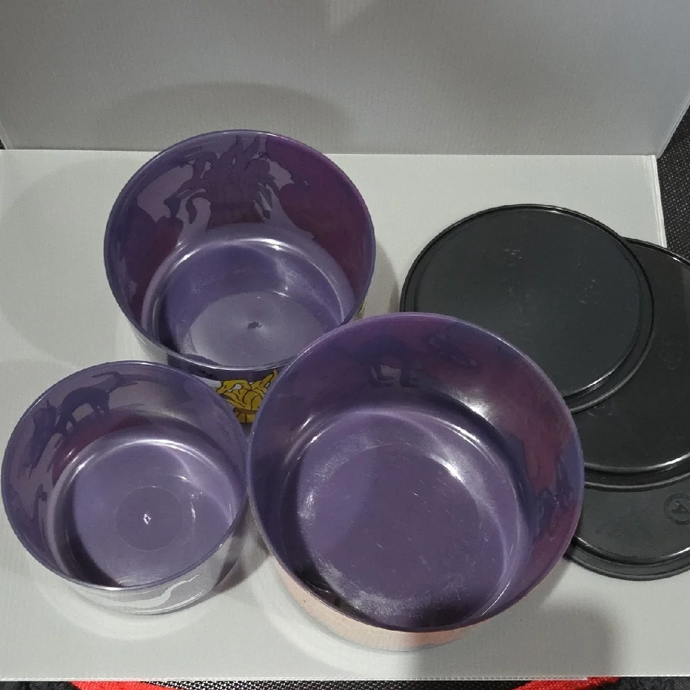 Tupperware Halloween Stacking Bowls - Black and Orange